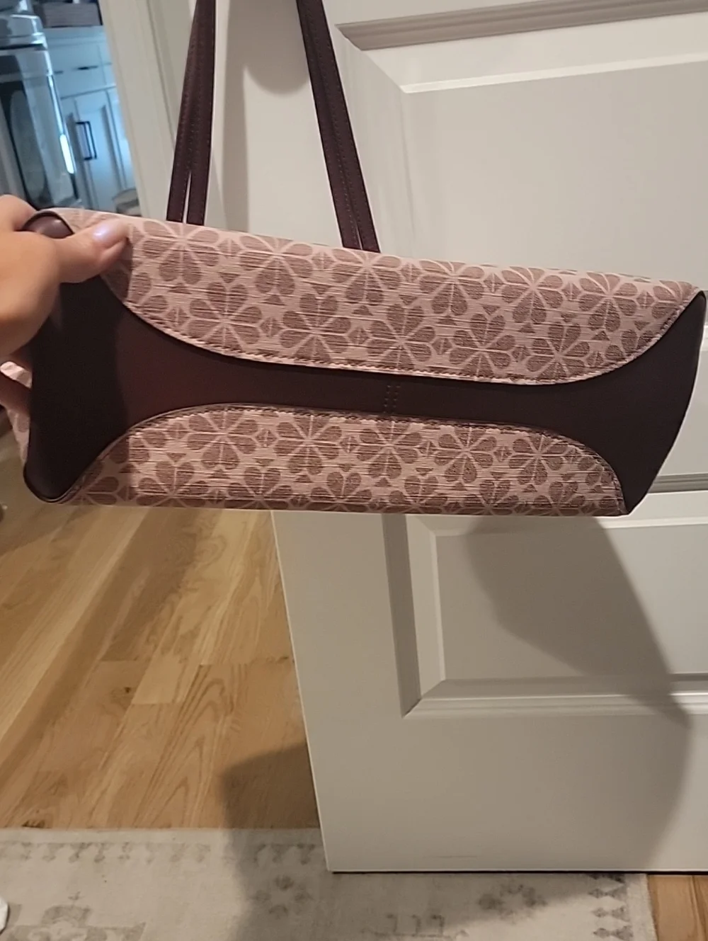 kate spade Pink Floral Jacquard Tote with Kate Spade Pink Puppy Pouch